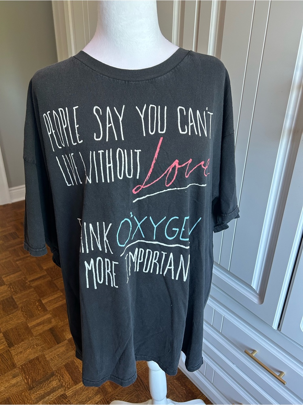 Big Bang Theory Graphic Tee with Pink and Teal Lettering